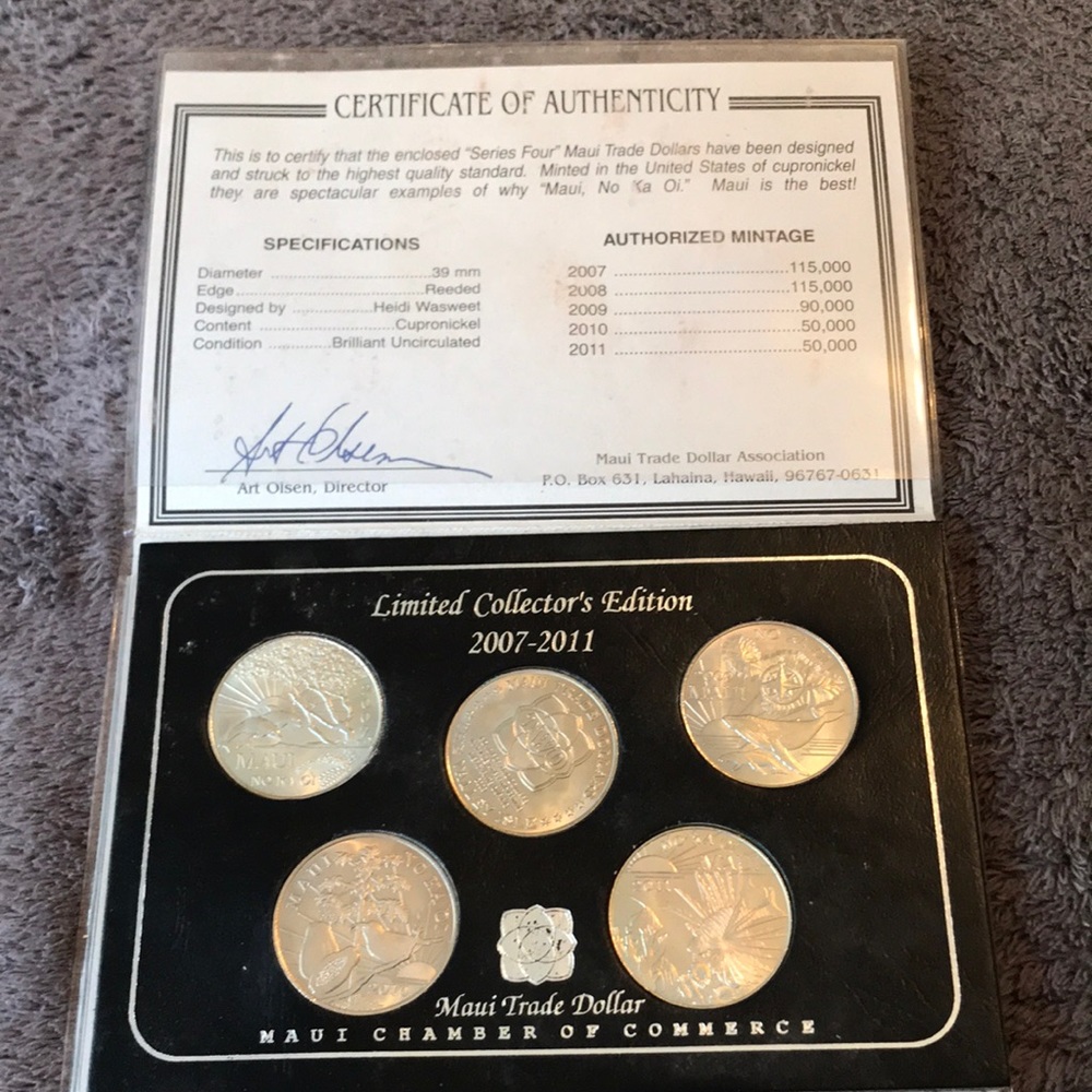 Maui trade dollars limited collectors edition 2007-20011